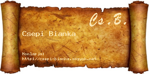 Csepi Bianka névjegykártya